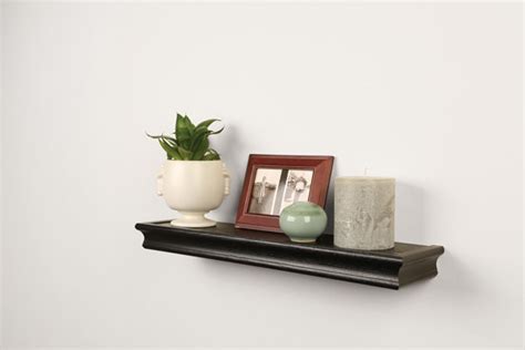 36 Espresso Beveled Floating Shelf Floating Shelves High And Mighty