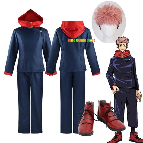 Jujutsu Kaisen Itadori Yuji Cosplay Costumes Hoodies Shirts Pants Halloween Party Anime Uniform ...