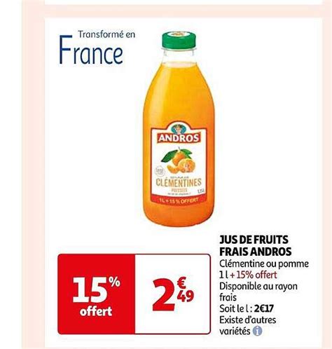 Promo Jus De Fruits Frais Andros Chez Auchan Icatalogue Fr