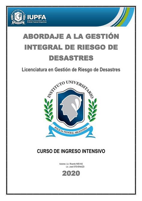 Pdf Abordaje A La GestiÓn Integral De Riesgo De Desastres · 2 Marco