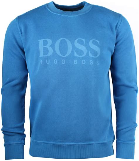 Hugo Boss Light Blue Weave Logo Sweater