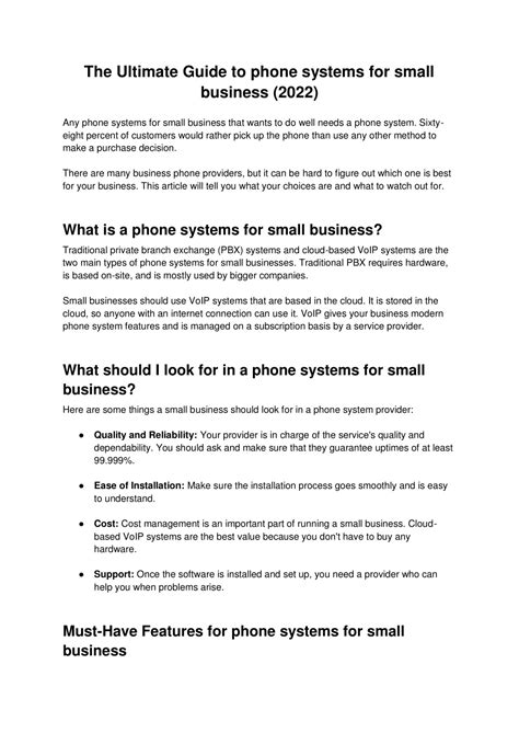 Ppt The Ultimate Guide To Phone Systems For Small Business 2022