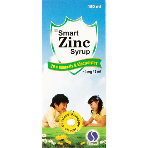 Smart Zinc Syrup Pineapple 150ml Clicks