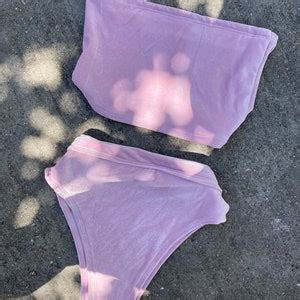 Baby Pink Velvet 2 Piece Set Bikini Costumes Beachwear Festival Fashion Velvet Set High