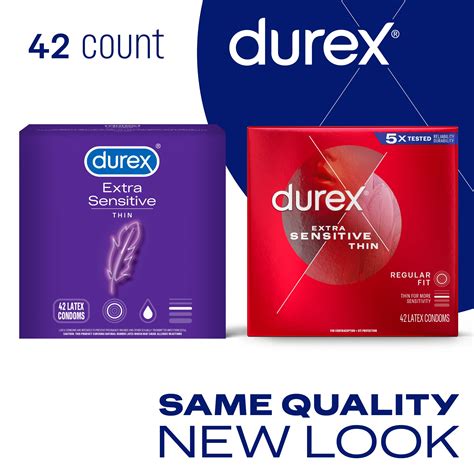 Durex Extra Sensitive Condoms Ultra Thin Regular Fit Lubricated Natural Rubber Latex Condoms