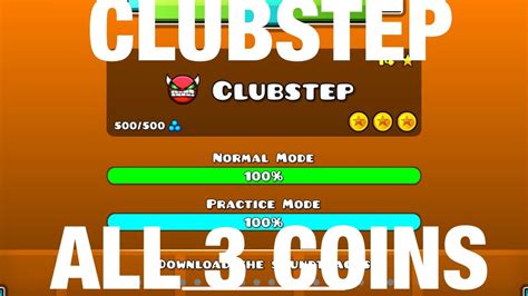 Geometry Dash Clubstep ALL 3 Coins YouTube