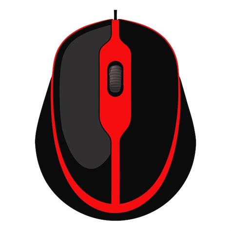black  red computer mouse   red stripe premium ai generated