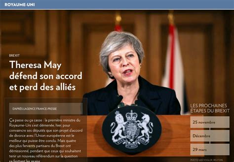 Theresa May défend son accord et perd des alliés La Presse