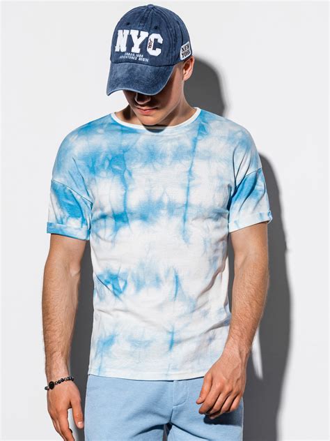 Men S Tie Dye T Shirt S Light Blue Modone Wholesale Clothing