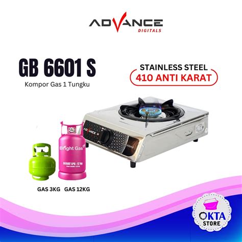 Jual Advance Kompor Gas Tungku Gb S Stainless Steel Shopee