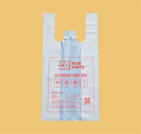 W Cut Eco Friendly Biodegradable Compostable Carry Bags For Shopping