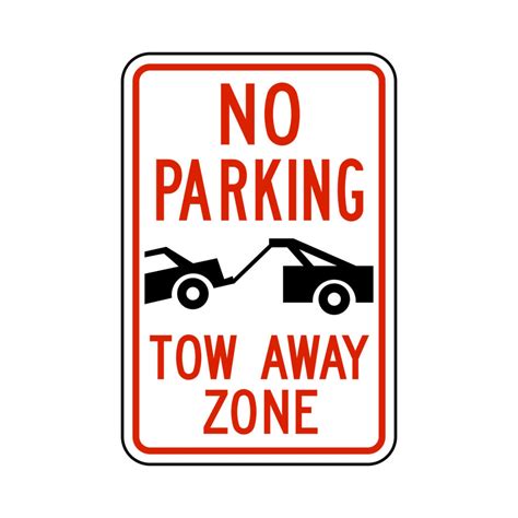 No Parking Tow Away Zone Sign Symbol W Copy Epic Signs