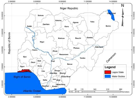 Nigeria Minimalist Political Vector Map Boundless Maps 41 OFF