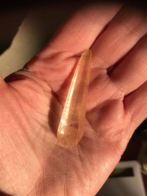 Orange Lemurian Seed Quartz Raw Striations Key Tabby Bridge Mine