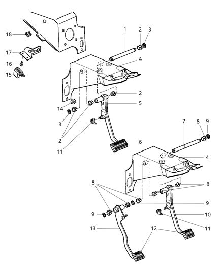 52079290 Genuine Mopar Shaft Pedal Pivot