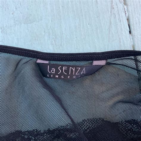 La Senza Womens Pink And Black Crop Top Depop