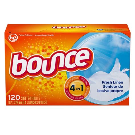 Bounce Fresh Linen Dryer Sheets 120 Count 003700080253 The Home Depot