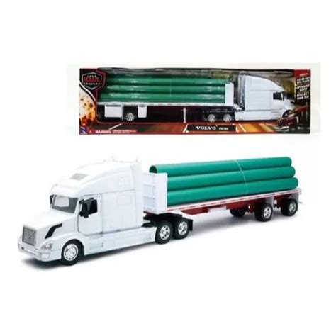 New Ray Trailer Volvo Vn Plataforma Tubos Jp Coleccionables