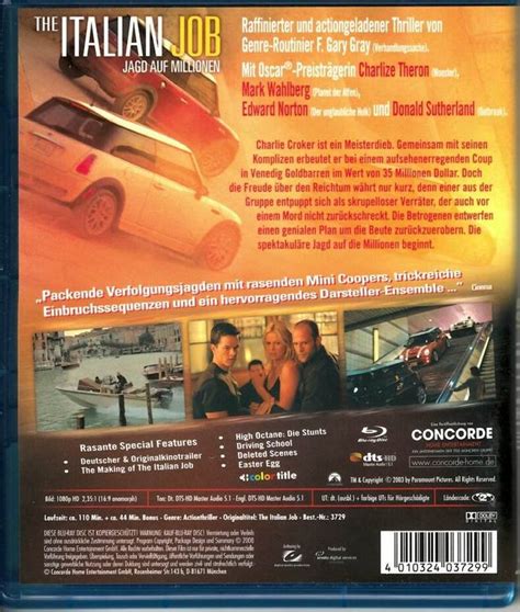 The Italian Job Charlize Theron BLURAY Kaufen Auf Ricardo