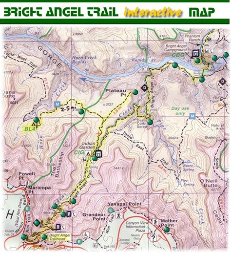 Bright Angel Trail Map - San Antonio Map