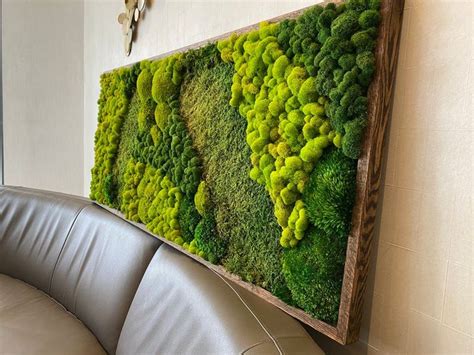 Moss Wall Art Large Moss Frame Green Wall Art Wall Decor Etsy