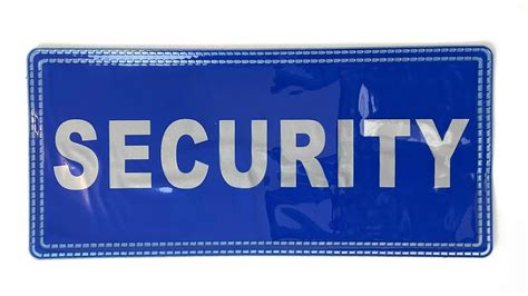 Sew On Reflective Security Badge Back Ppe Delivered