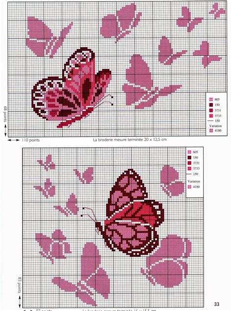 Schemi Gratis E Tutorial Tante Farfalle Da Ricamare A Punto Croce