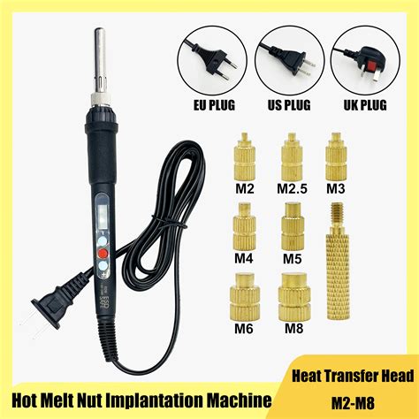 Heat Melt Insert Nut Iron Tip M2 M3 M4 M5 M6 M8 Brass Hot Melt Inset