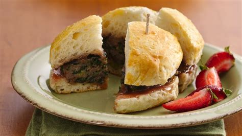 Savory And Sweet Breakfast Biscuit Sliders Recipe