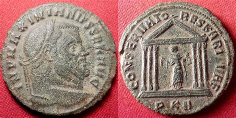 Maximianus Ae Large Follis Carthage Mint Ad Carthago In