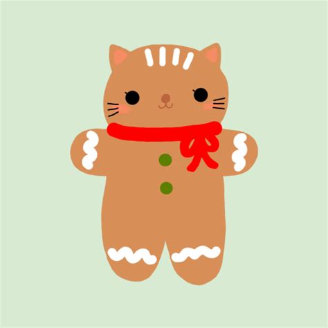 Fa La La La Kitty Cat Gingrebread Cookie Ilustraciones De Gato Gatos