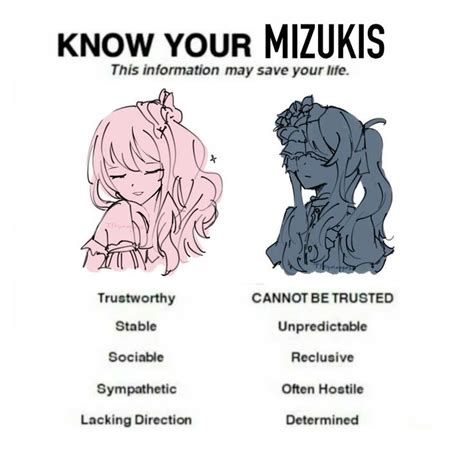 Two Different Types Of Mizukis Are Shown In This Graphic Above The