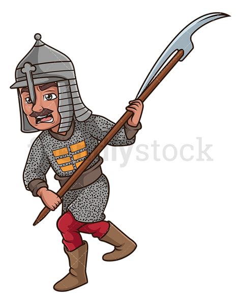 Ottoman Turk Pikeman Cartoon Clipart Vector - FriendlyStock