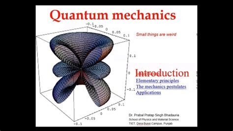 Lecture40b Quantum Mechanics Introduction YouTube