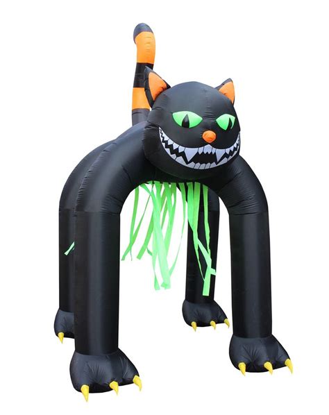 Jumbo 13 Foot Tall Halloween Inflatable Black Cat Archway Outdoor ...