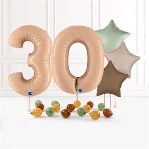 Inflated Satin Nude Birthday Balloon Numbers Partyrama