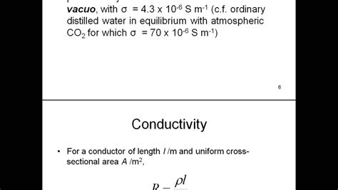 Electrochemistry History And Nomenclature Conductivity Conductance