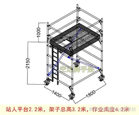 双宽铝合金脚手架搭建图纸，移动式工地铝架 知乎