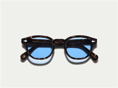 Lemtosh Tortoise With Custom Made Tints Celebrity Blue Moscot