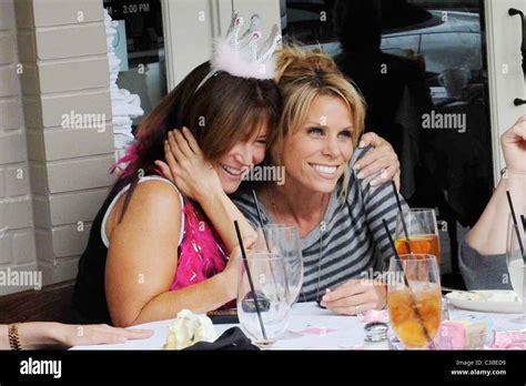 Actress Cheryl Hines Out Celebrating A Friends Birthday With A Party