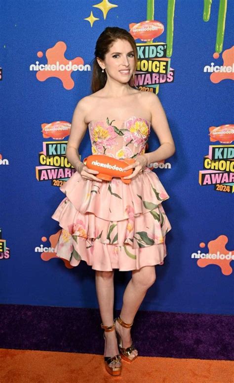 Anna Kendrick Attends 2024 Nickelodeons Kids Choice Awards In Santa