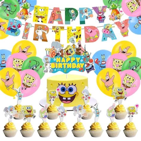 Spongebob Squarepants Theme Birthday Party Decorate Supplies Set Us