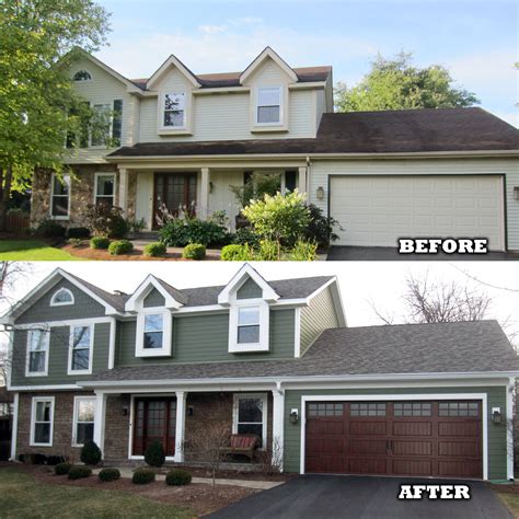 Before and after featuring James Hardie's HardiePlank siding. | Home