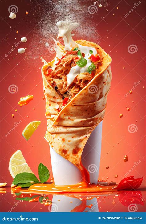 Kebab Shawarma Logo Design Template Vector Illustration