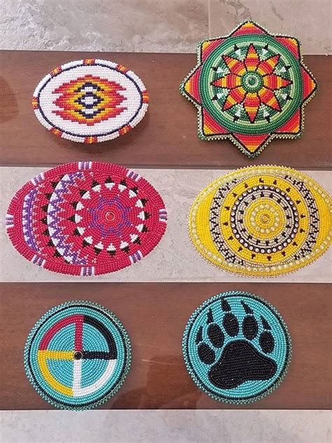 Beaded Medallions Native American Beadwork Patterns Native Beading Patterns Beadwork Designs