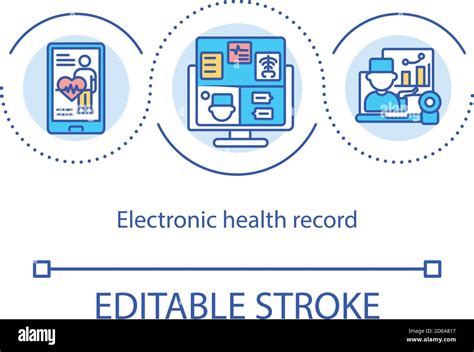 Electronic Health Record Concept Icon Stock Vector Image And Art Alamy