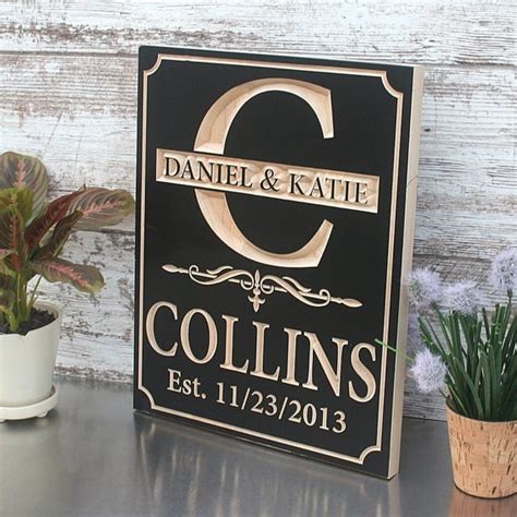 Custom Engraved Family Name Wood Sign Personalized Wooden | Etsy