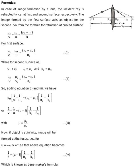 Derive Lens Formula