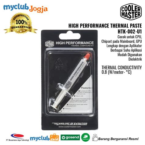 Jual Thermal Paste Cooler Master High Performance Htk U Thermal