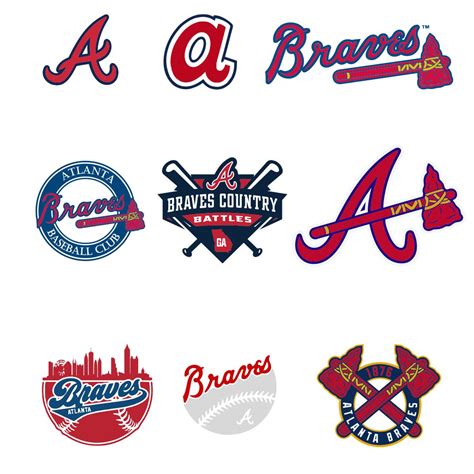 Various Baseball Logos Are Shown On A White Background